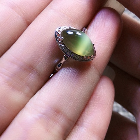 和田玉银S925镶嵌挂件