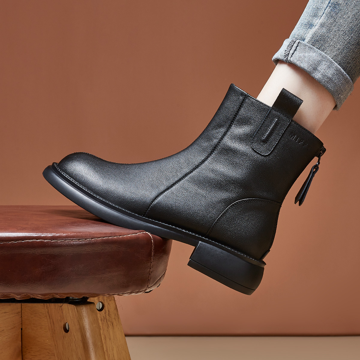 | 惊喜-448 | 3.5公分 头层牛皮冬季保暖女棉靴子女靴