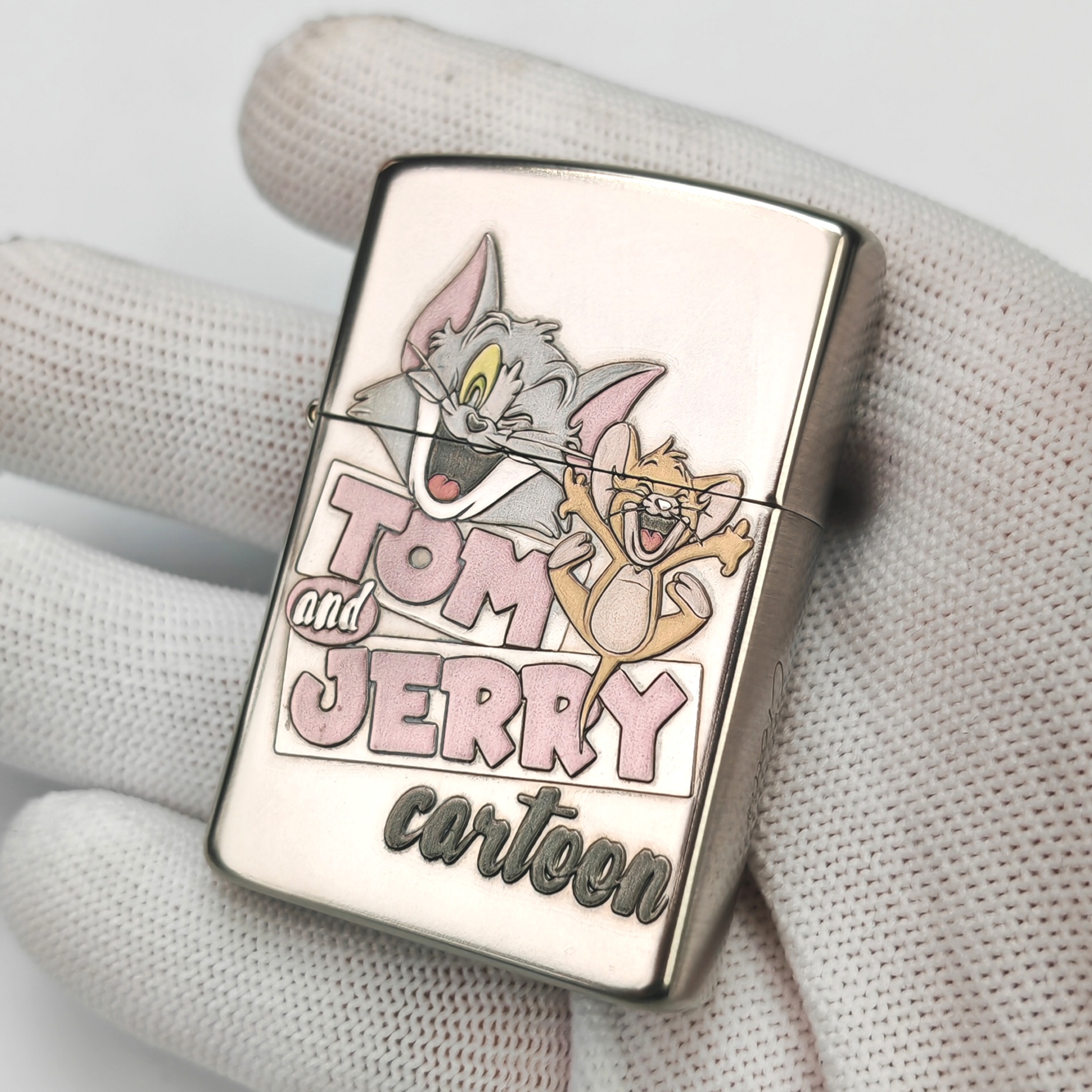 【猫和老鼠】白铜浮雕钛彩防风个性创意时尚复古打火机男士礼物