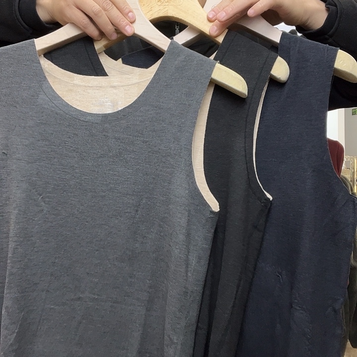 男士保暖背心山羊绒