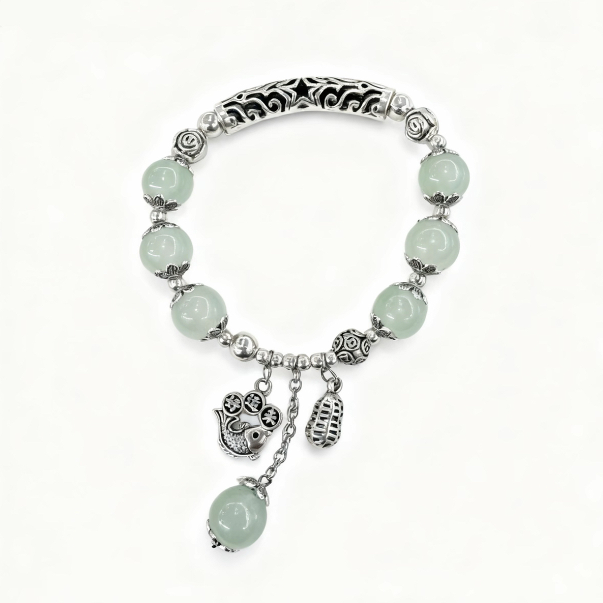  【清仓专属】轻职风民族风原创设计苹果绿喜庆挂件