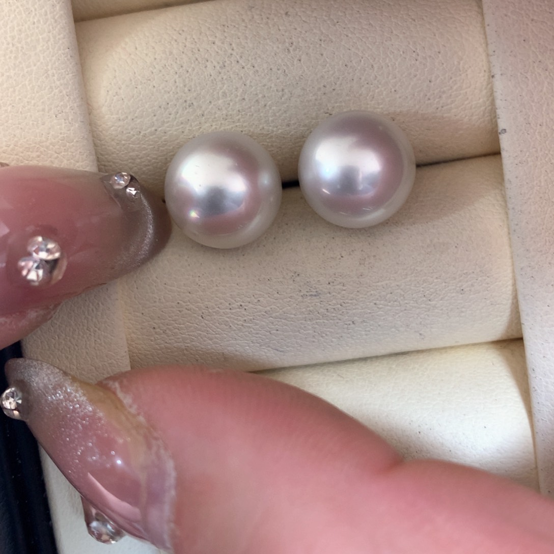 海水珍珠耳饰18K金镶嵌