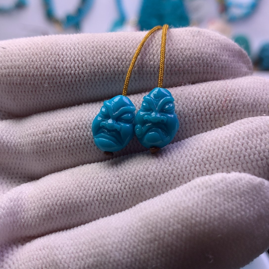 绿松石未镶嵌罗汉9mm