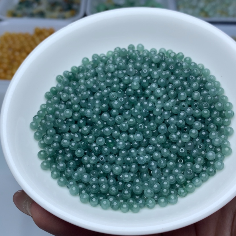 【闪购商品】翡翠手链未镶嵌卡3.5精品冰蓝水100颗