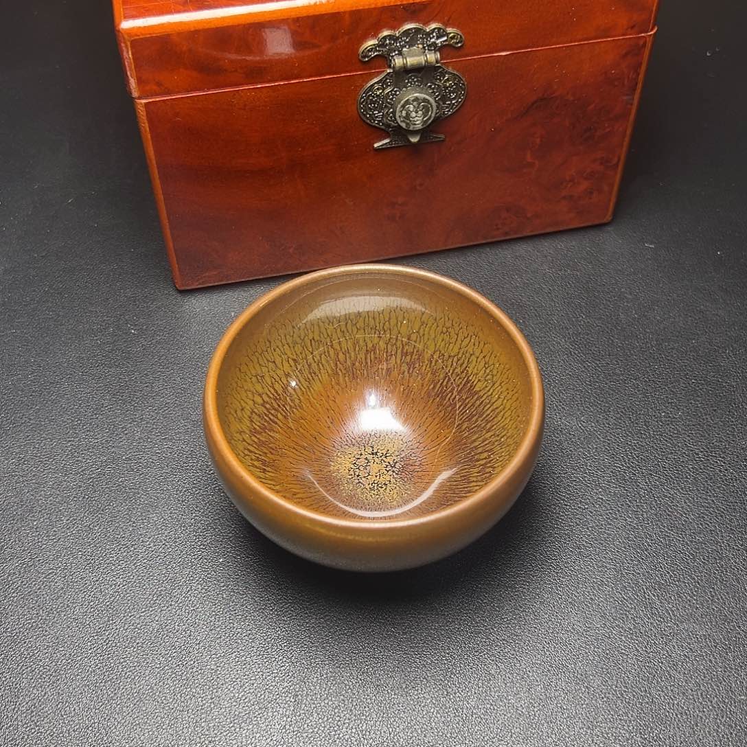 8***孩茶盏157a建窑建盏主人杯 