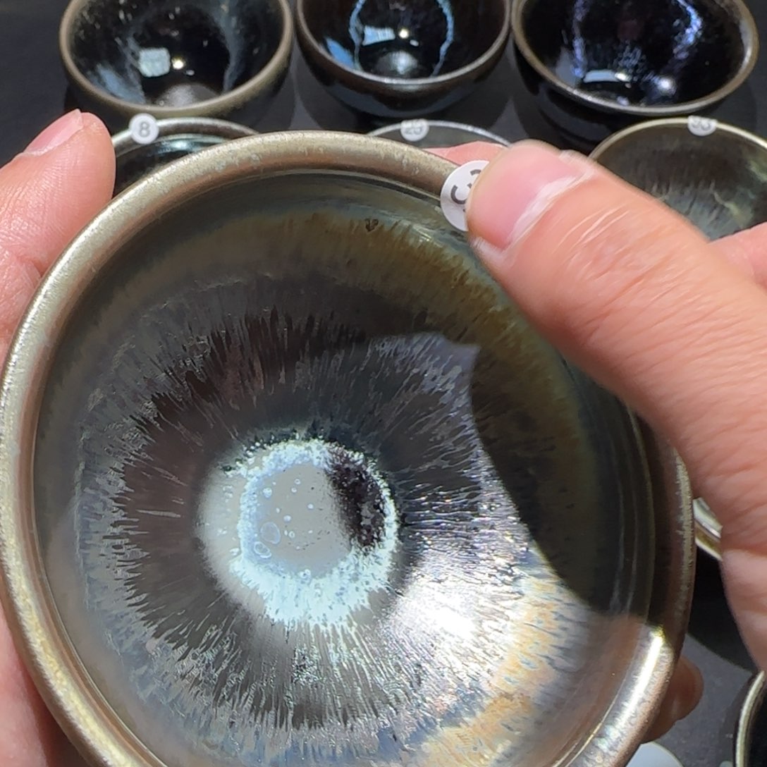 茶盏精品柴烧放漏放漏32