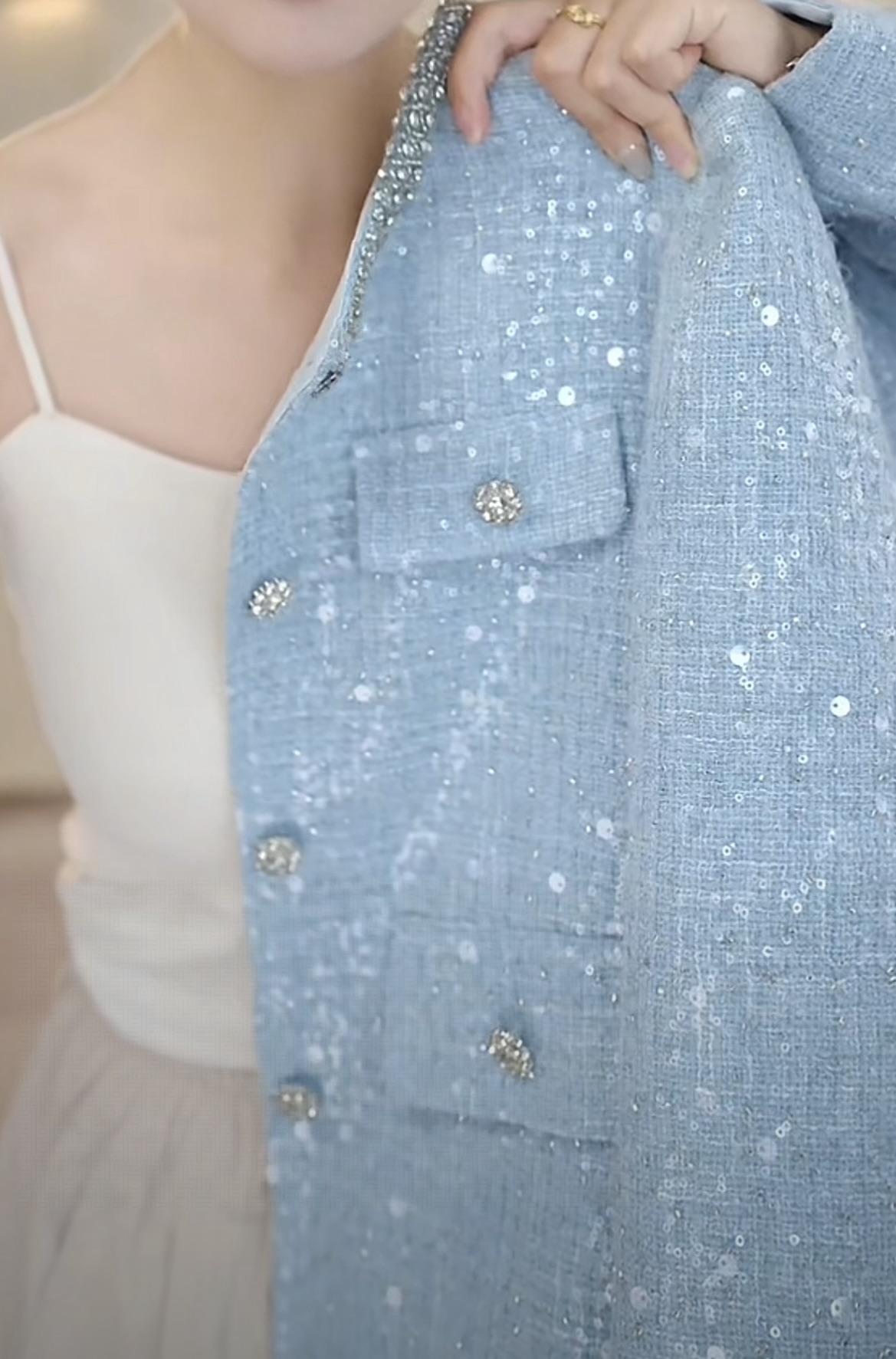 【LJ】春秋款百搭时尚洋气名媛风气质轻奢修身小香风外套