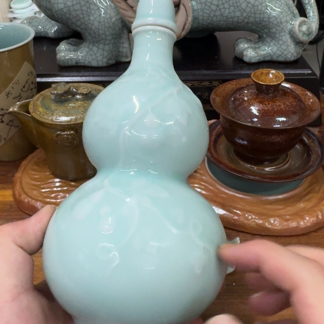 龙泉青瓷茶具微瑕9131