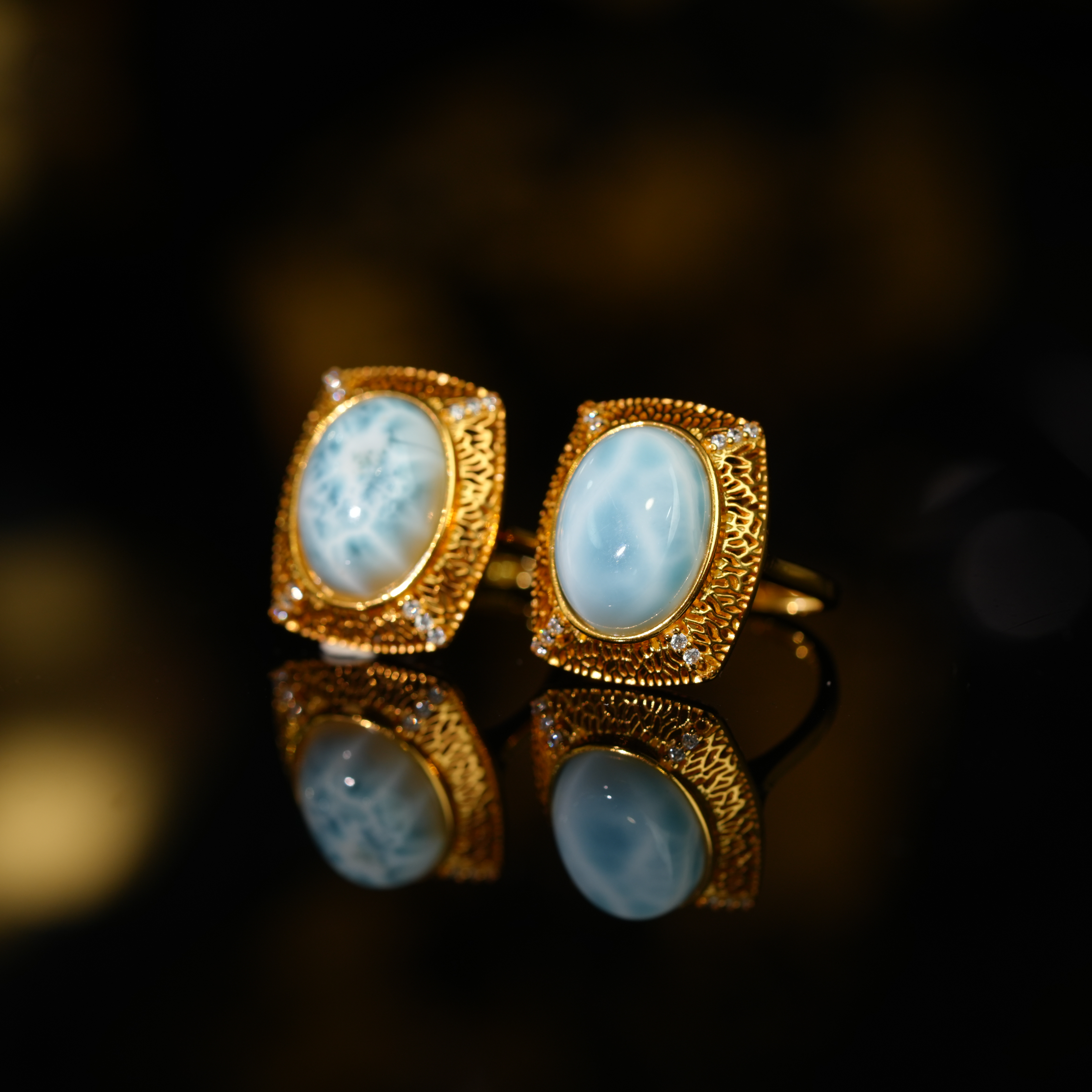 【初见珠宝】S925银海纹石戒指3-1CL154X1【多样性发一件】