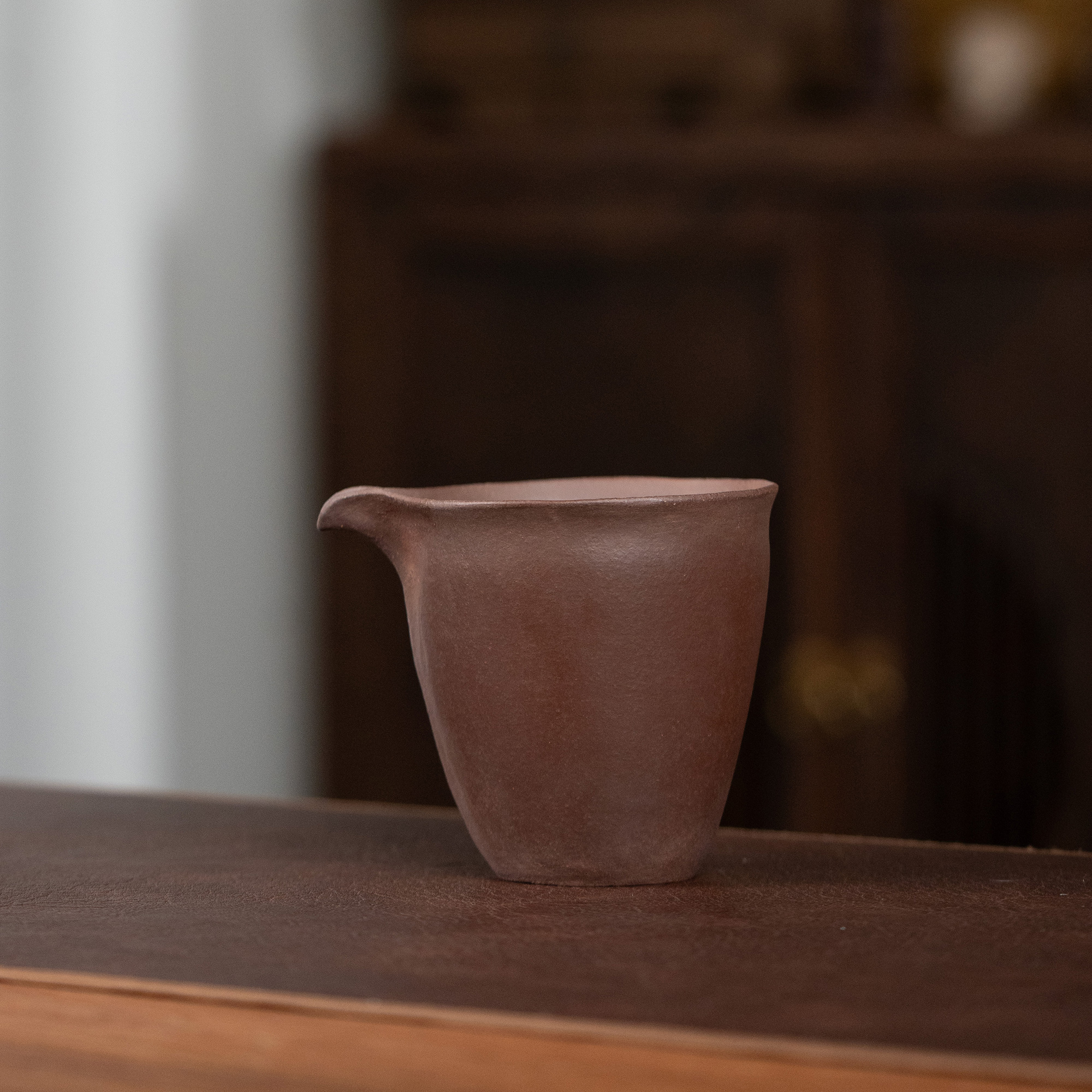 【利贞l鸣泉 手塑匀杯】九瀚制 原矿紫砂公道杯约250cc茶具