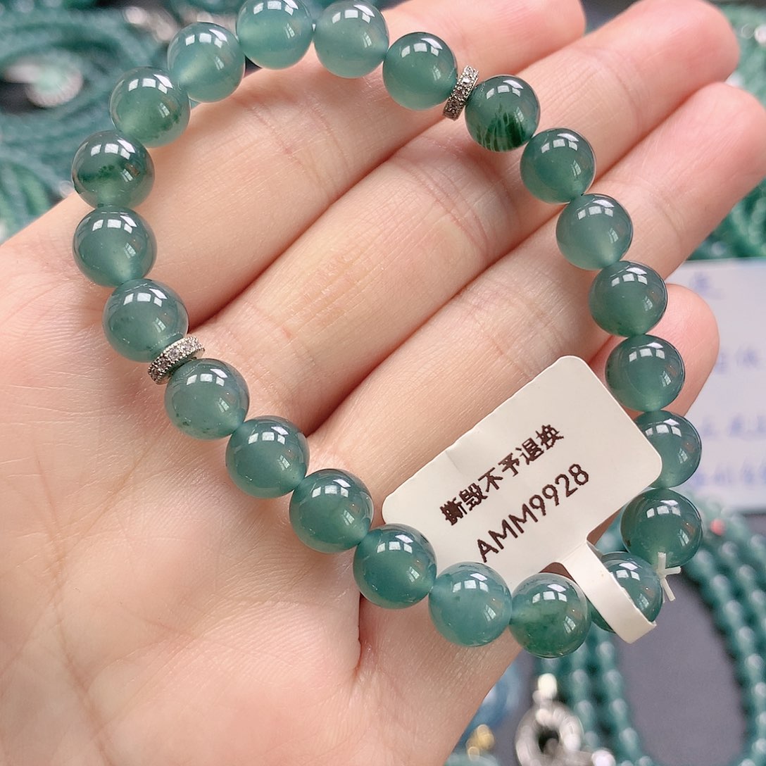 翡翠颈饰未镶嵌手串卡8