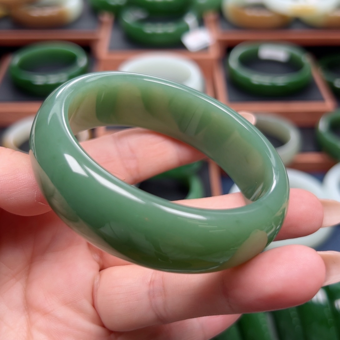 未镶嵌手镯和田玉（碧玉）夏*59圈口