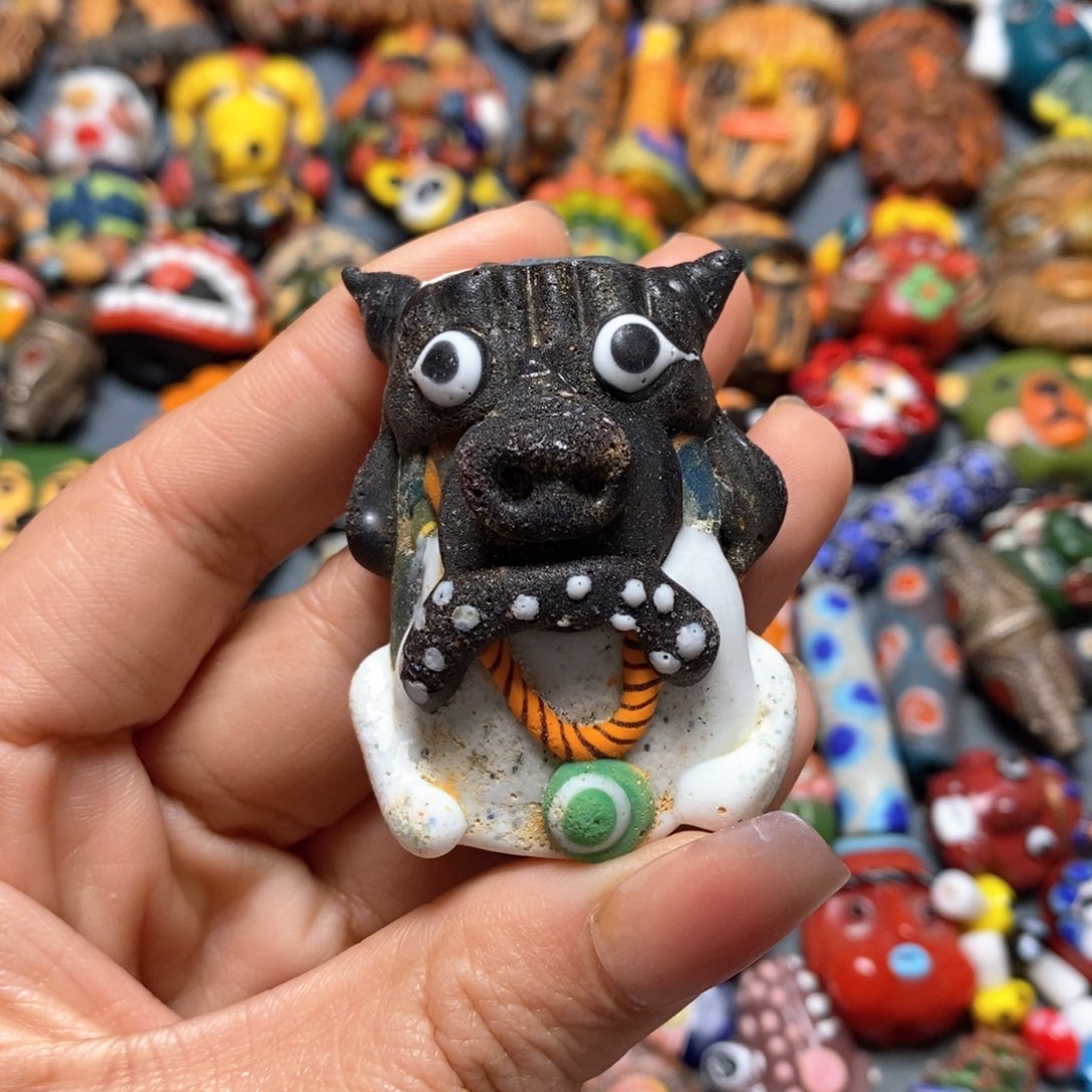 琉璃颈饰印度尼西亚法斗