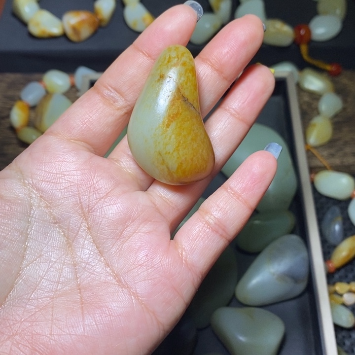 和田玉手链未镶嵌平*心