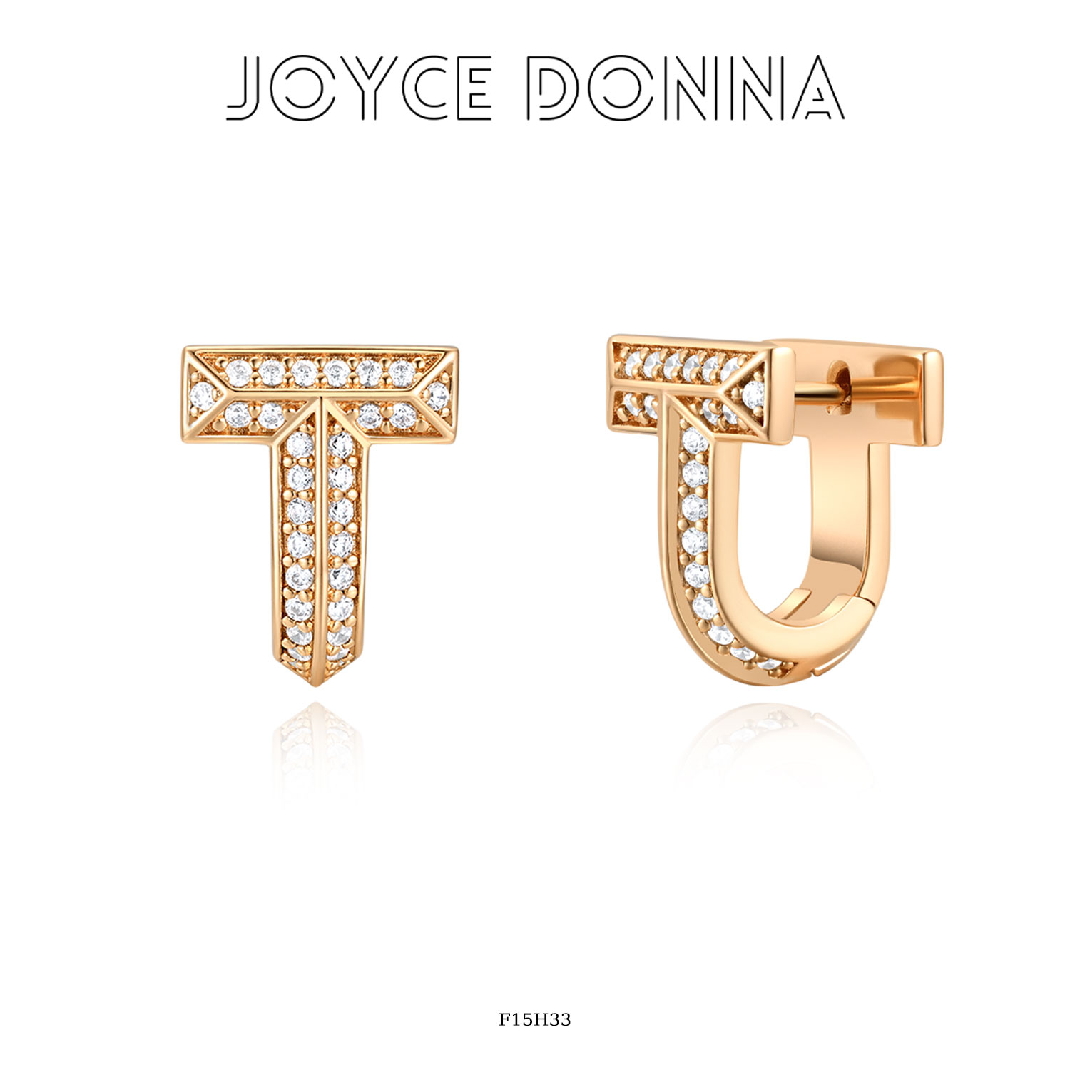 镀K金 925银针 法式气质高级感T型耳环 F15H33