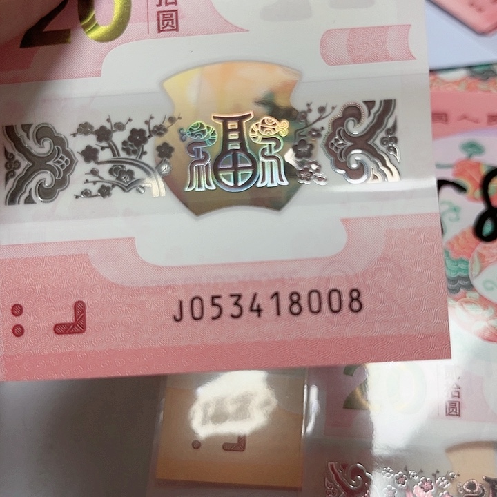 塑料蛇年生肖纪念钞尾8008