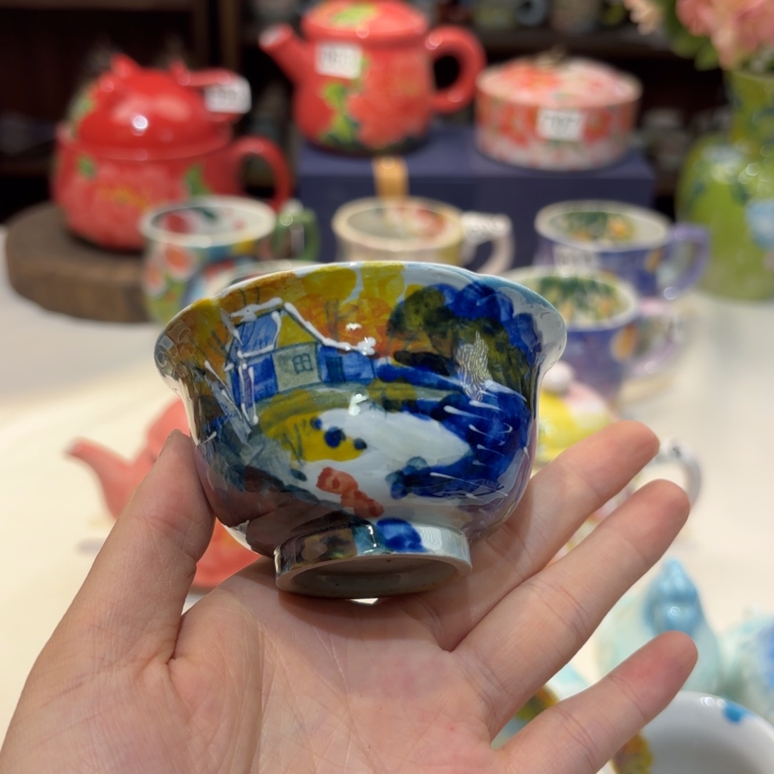 冰*泉景德镇手绘高温釉下彩陶瓷茶具