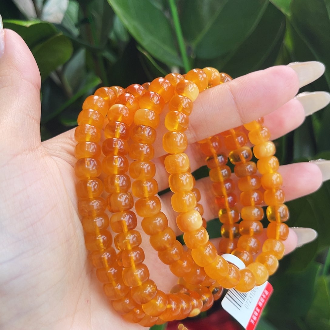 未镶嵌琥珀手链7m多样性发其一