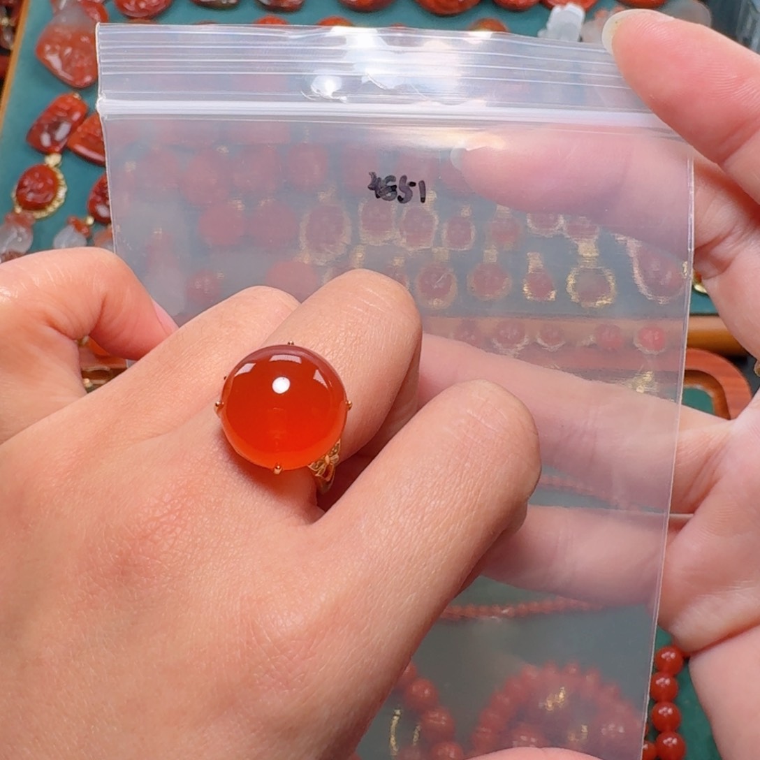 南红玛瑙南红银S925镶嵌