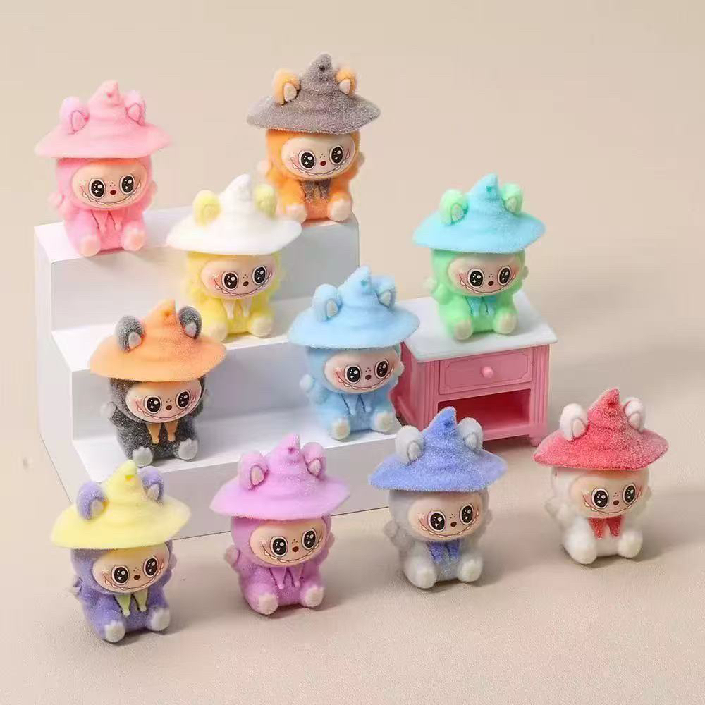 植绒萌粒魔法帽拉布布潮玩桌面礼品可爱创意玩偶