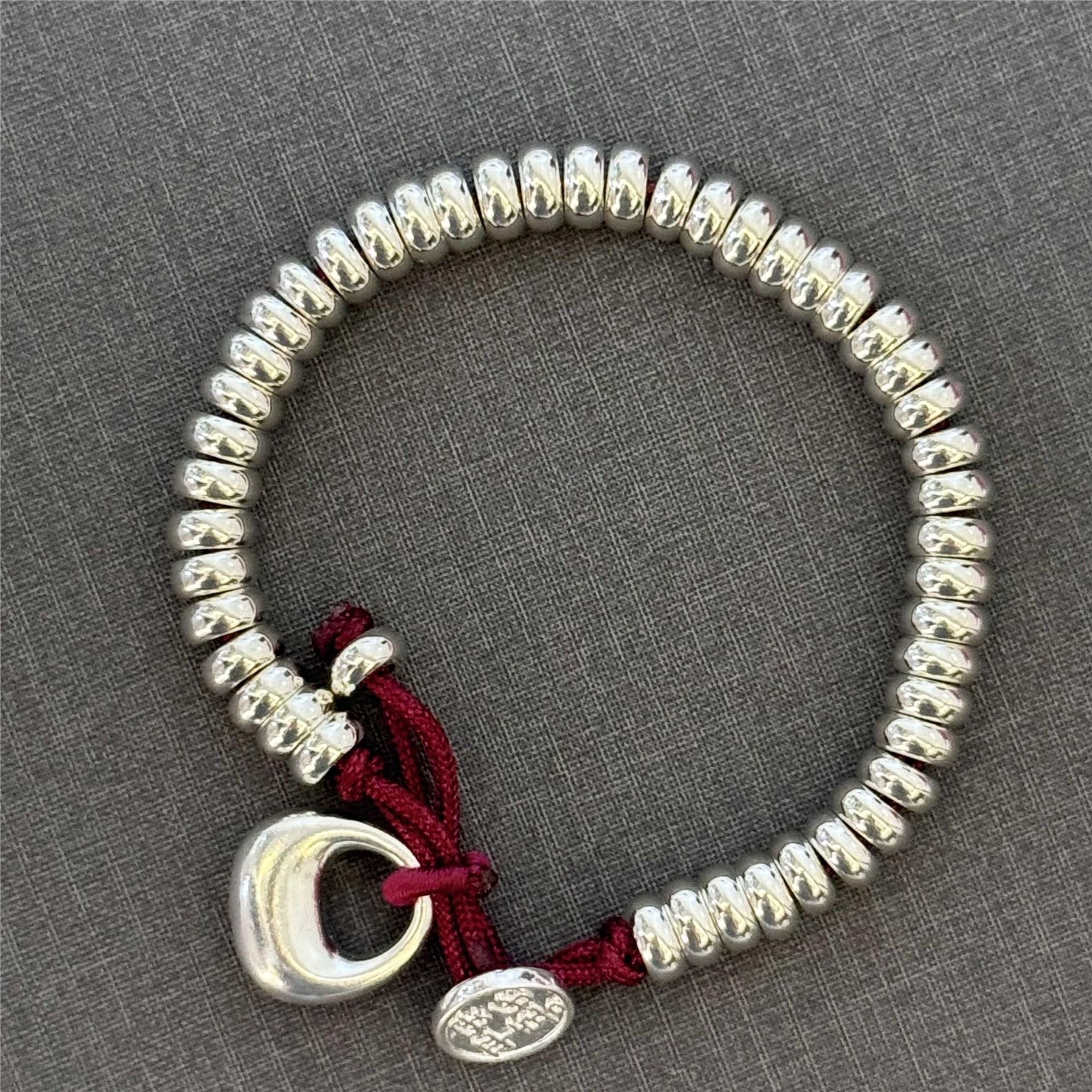 999.9银平安喜乐小胖福编制红绳盘缠钱串子