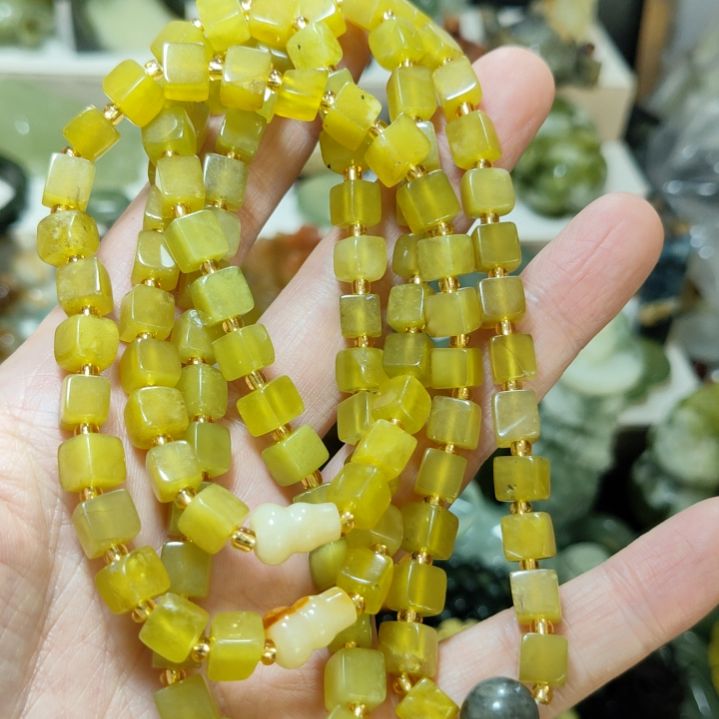 岫玉链子108粒手串款式未镶嵌