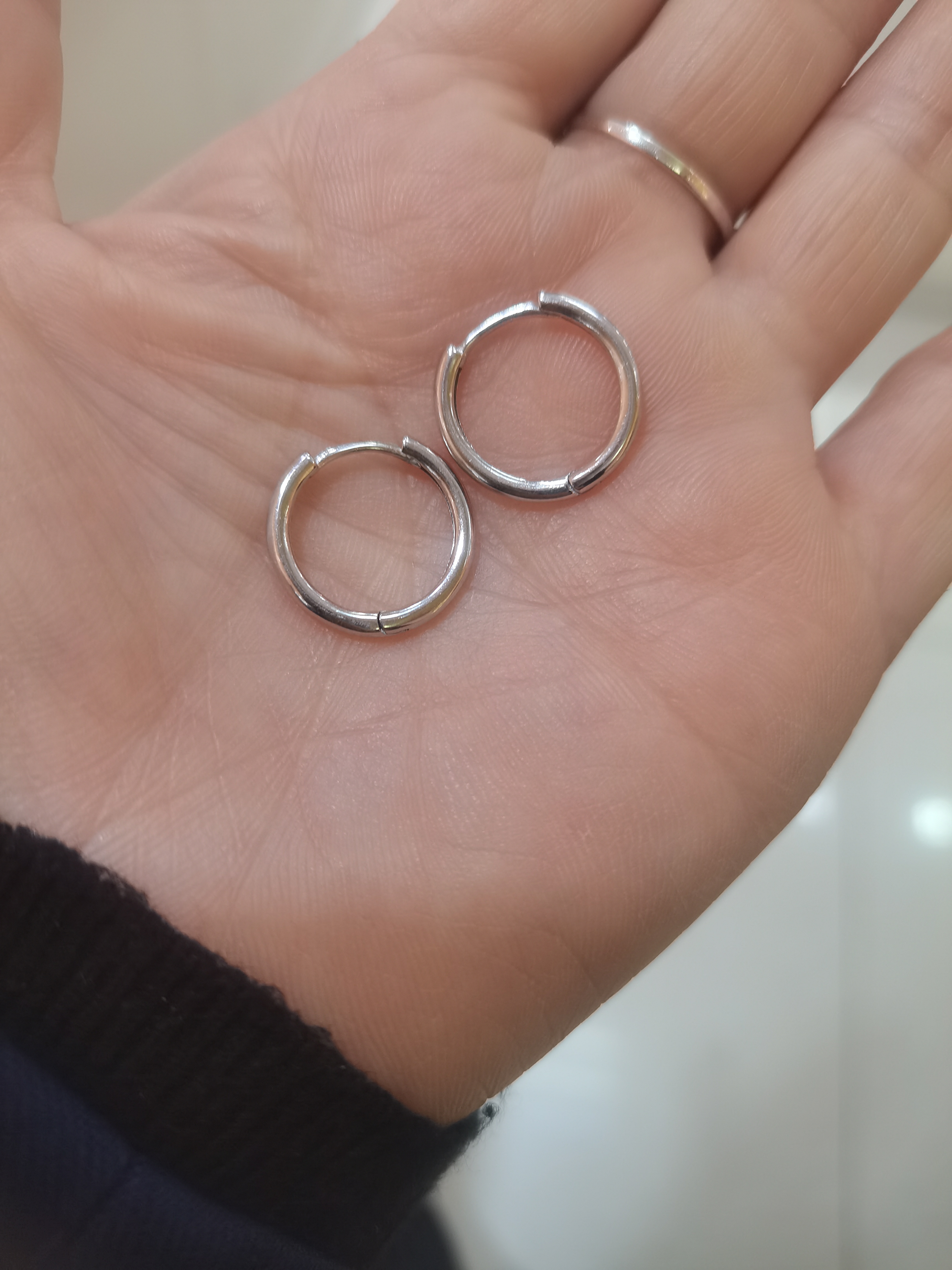 925银皮质耳饰 耳圈纯银耳饰，时尚百搭