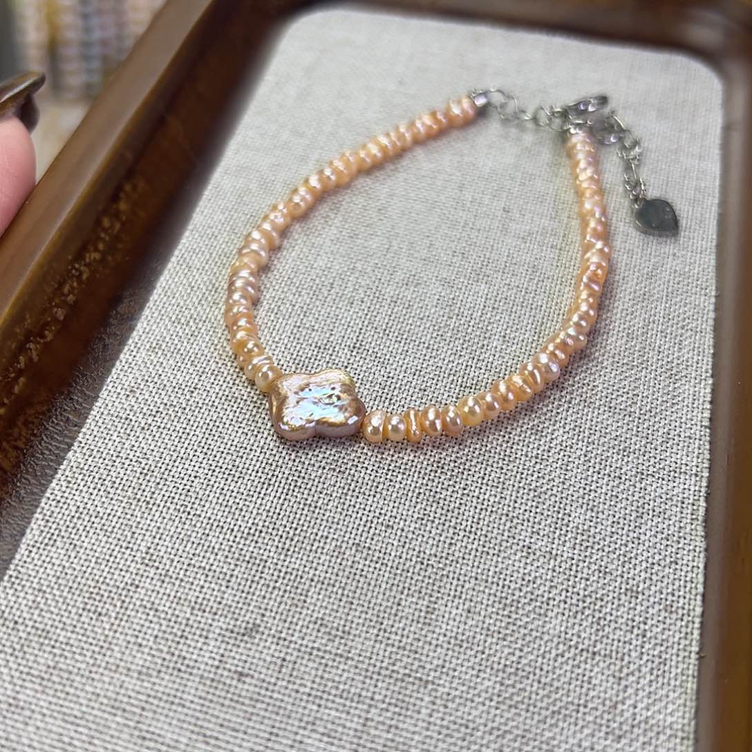 手绳淡水珍珠钛钢