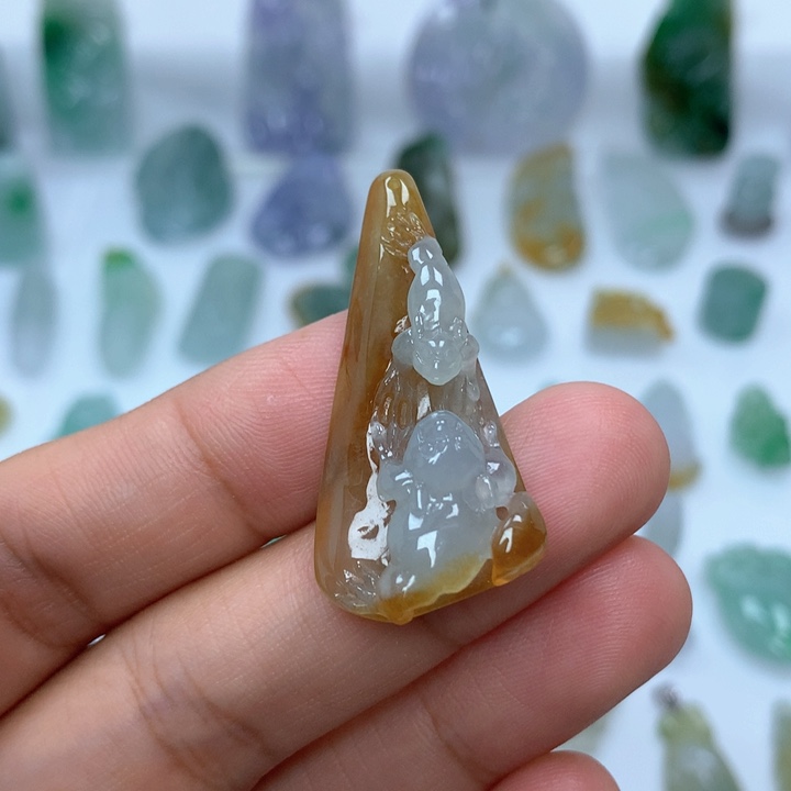 翡翠未镶嵌吊坠(不含链)