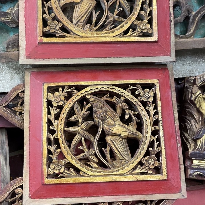 成***哥香榧木老木雕花板老木雕花板