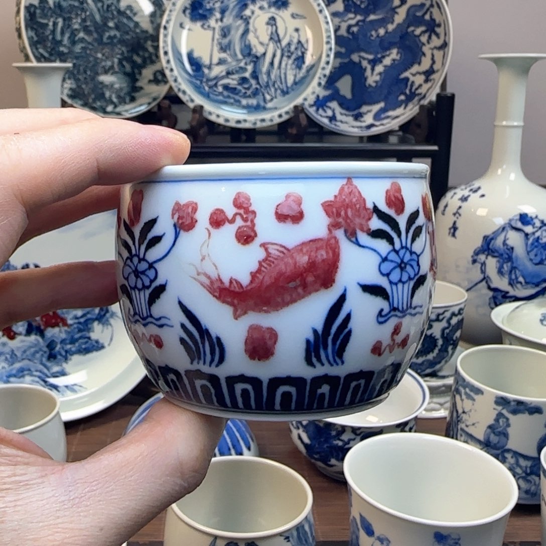 瓷片景德镇纯手绘瓷器微瑕福利款