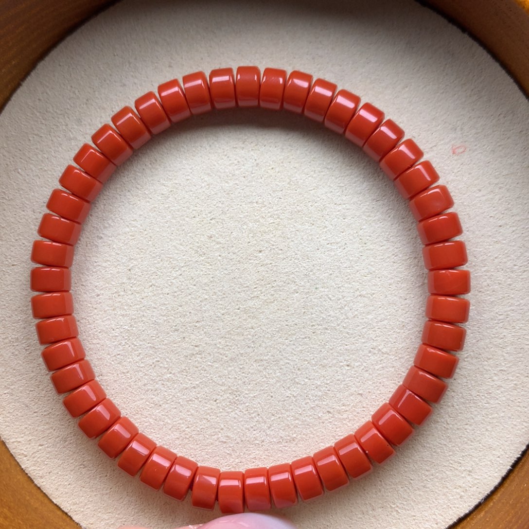 南红玛瑙未镶嵌保山天然原矿南红6mm+直切手串