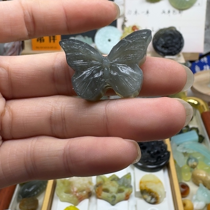 蛇纹石玉合金车挂