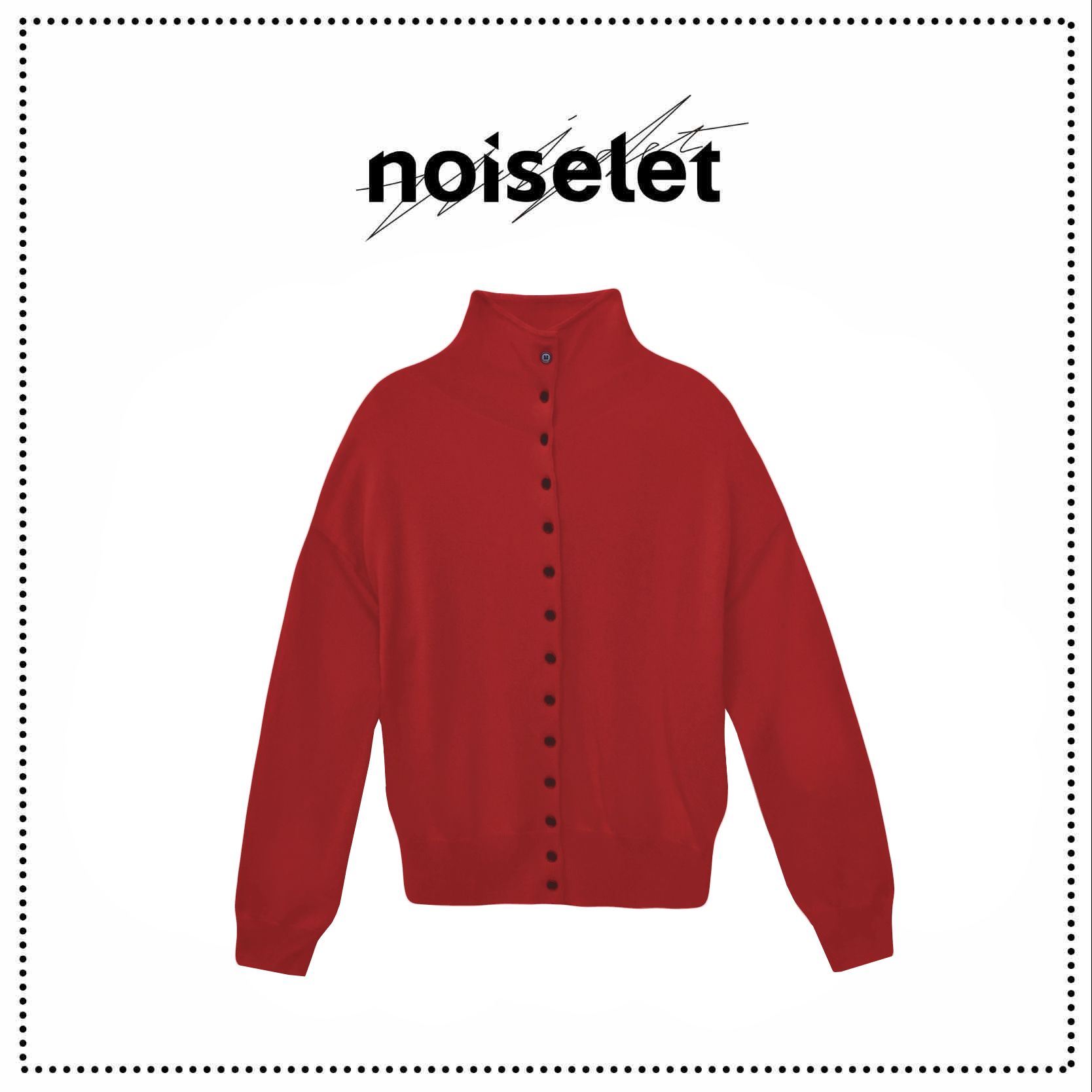 noiselet高领可多穿搭法则羊毛开衫羊绒毛衣NW0001