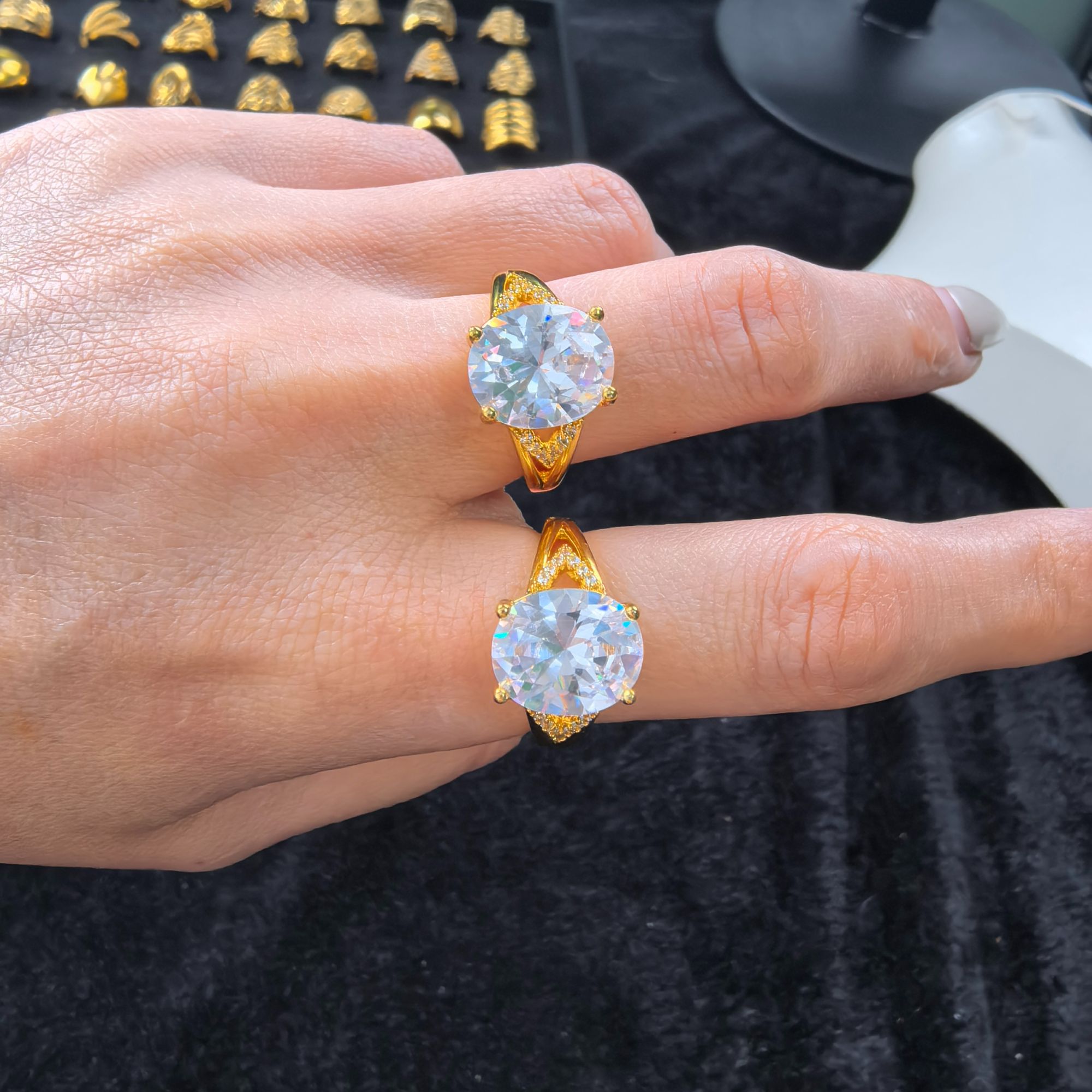 铜合金戒指 铜合金戒指休闲不易掉色不易过敏精品新款女士可调节