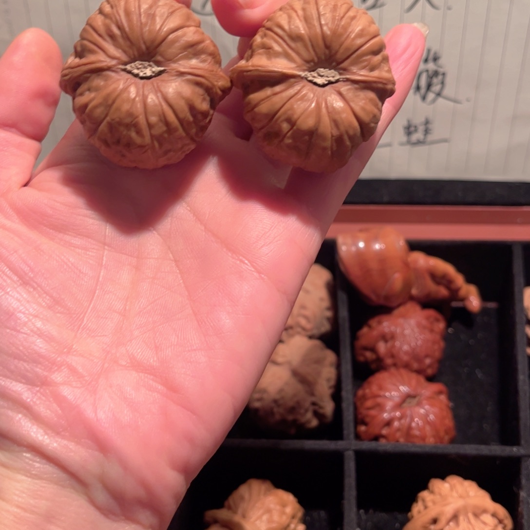 铭***彩吊坠桃核南瓜墩文玩