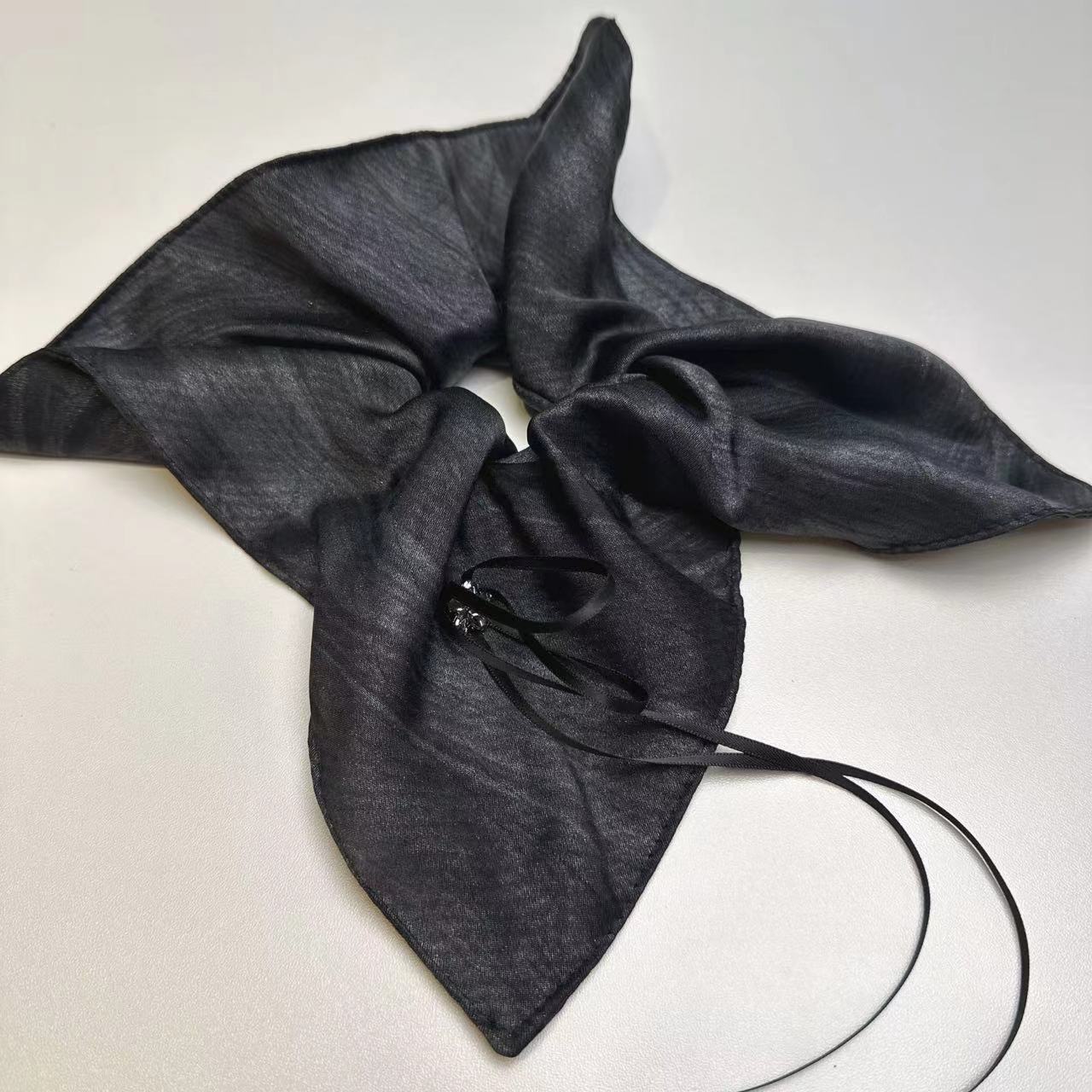 编号111方巾大肠发圈欧美风日韩发圈头饰简约纯色缎面