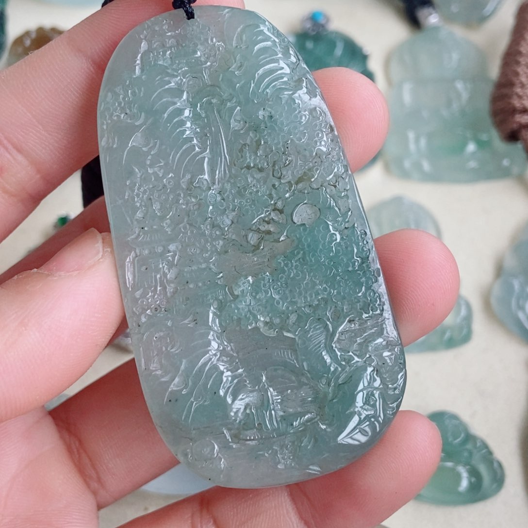 翡翠未镶嵌颈饰天然翡翠a货