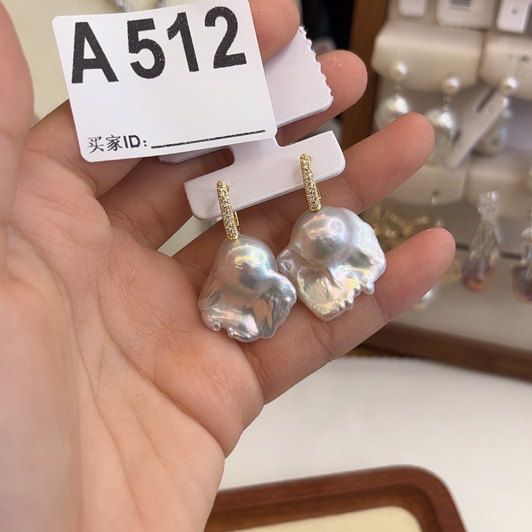 合金耳饰淡水珍珠