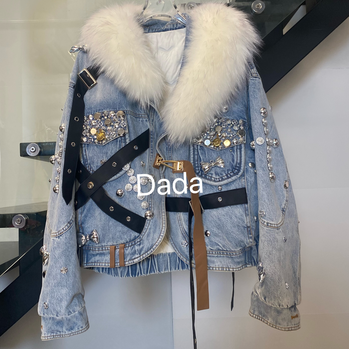 Dada设计款新款重工个性款休闲时尚百搭洋气宽松牛仔外套C15672
