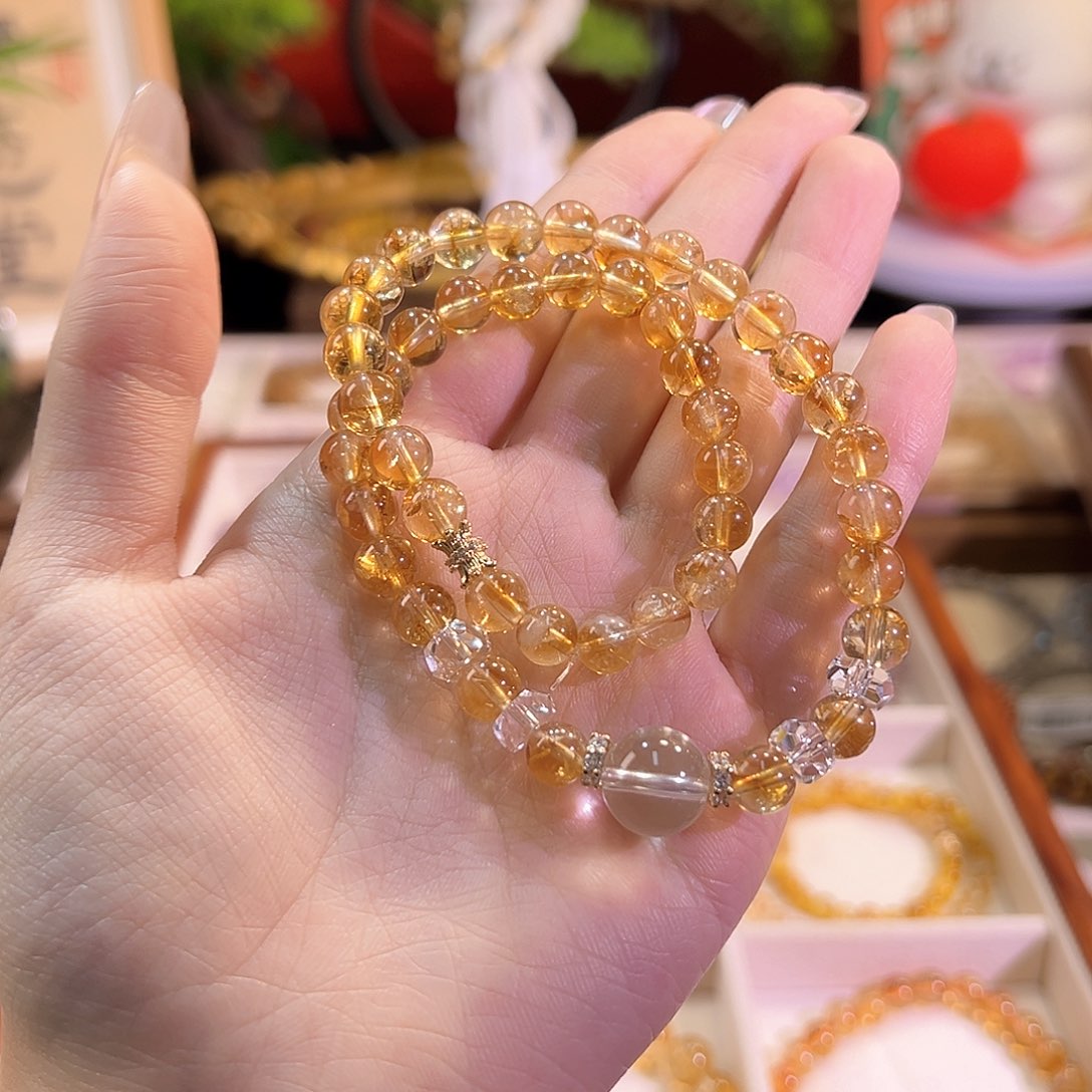 水晶手链未镶嵌黄塔晶