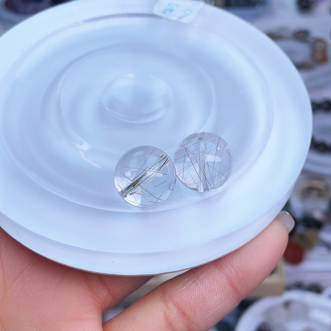 水晶单珠打孔不退不换未镶嵌