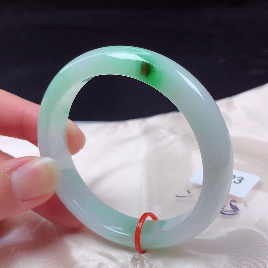 翡翠未镶嵌手镯54圈s1123