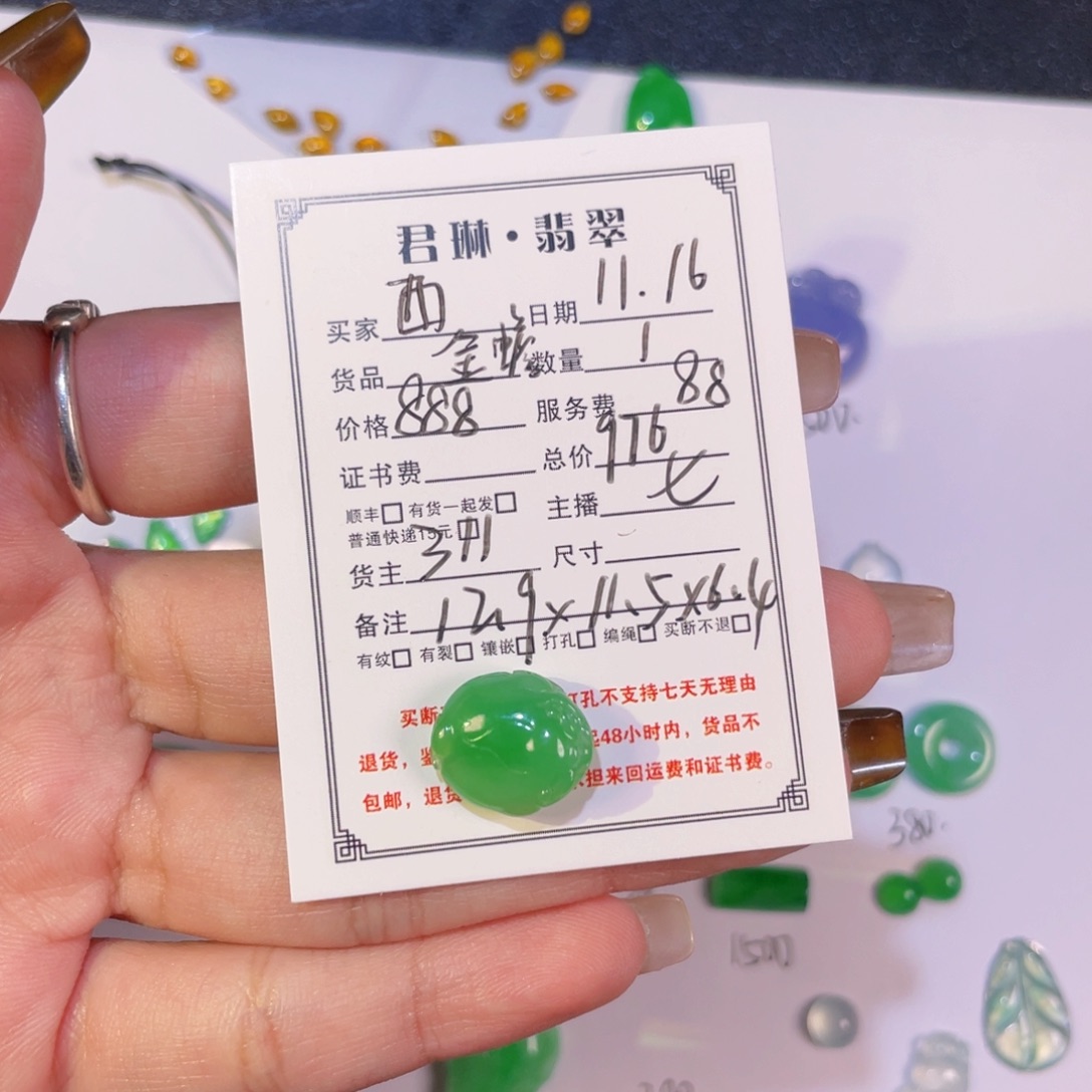 西***雪翡翠未镶嵌颈饰裸石