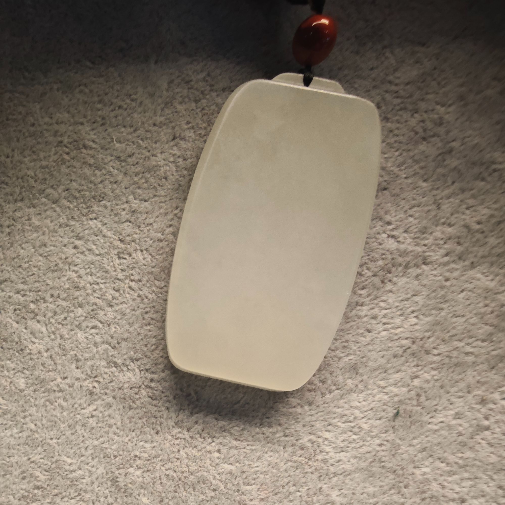 天然和田玉白玉无事牌   多样性发一