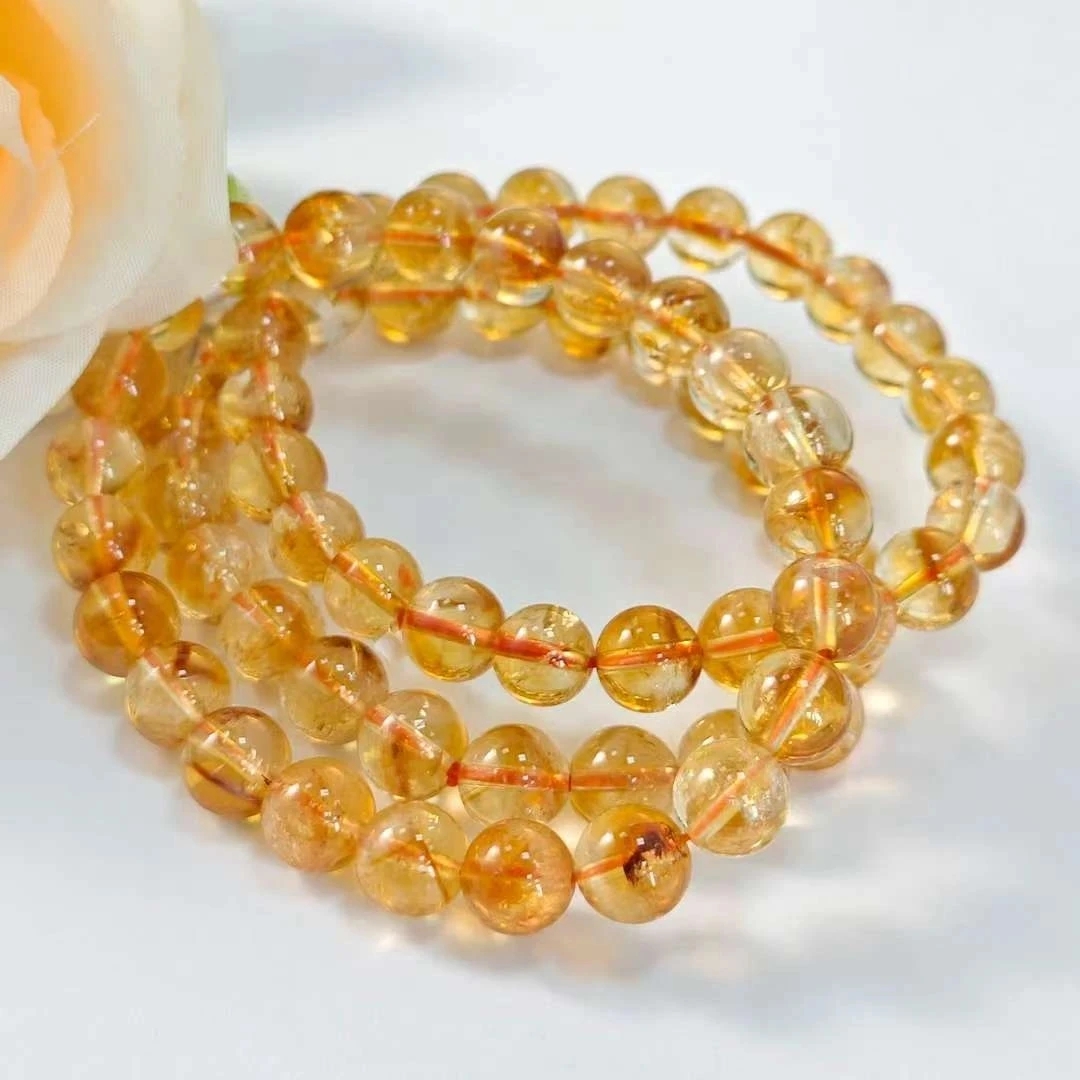 【专属】天然暴力黄单圈手链 多样式发一件 约8mm 641DCK