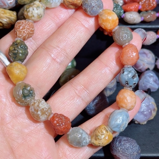 玛瑙/玉髓手链合金静**流