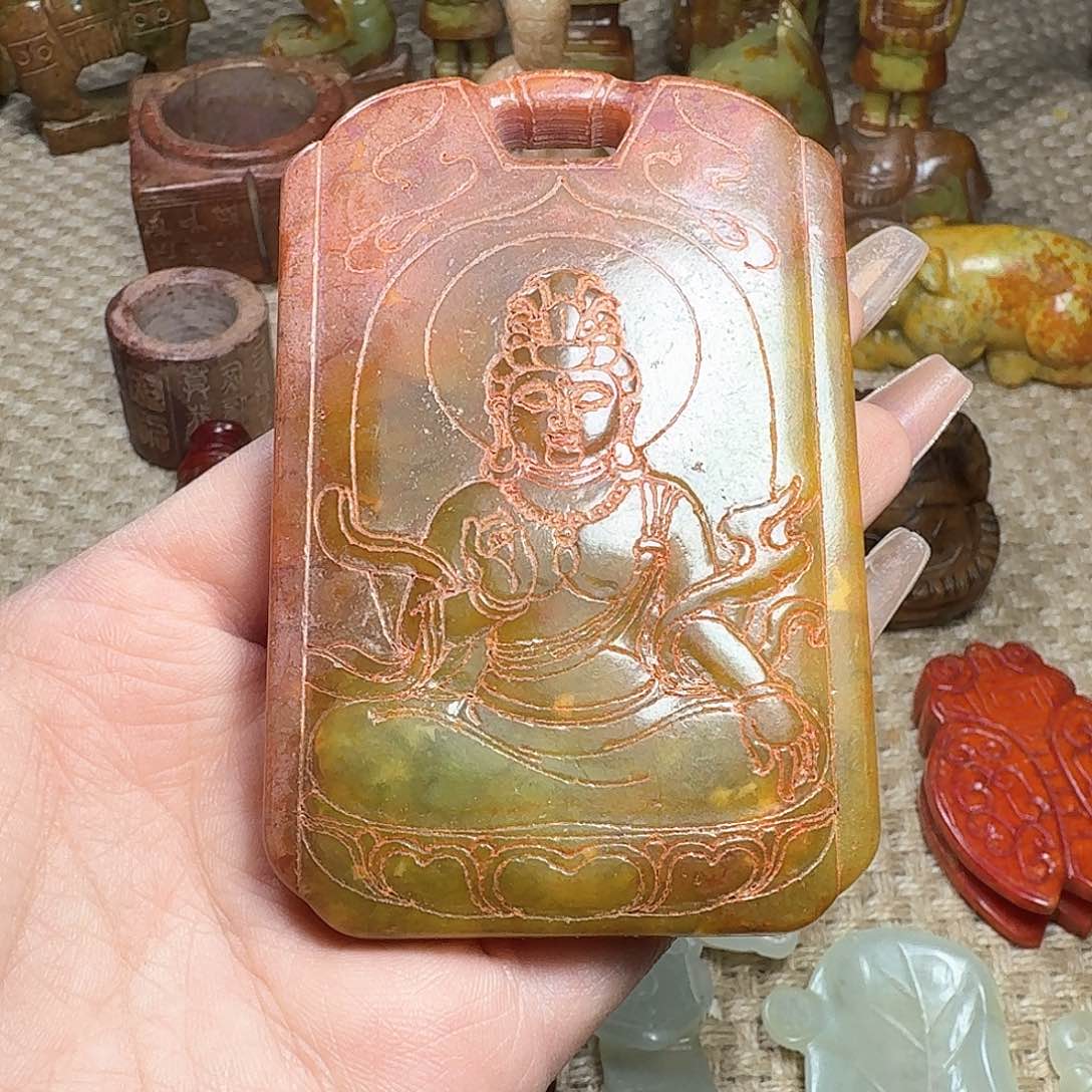 白玉菩提吊坠挂件