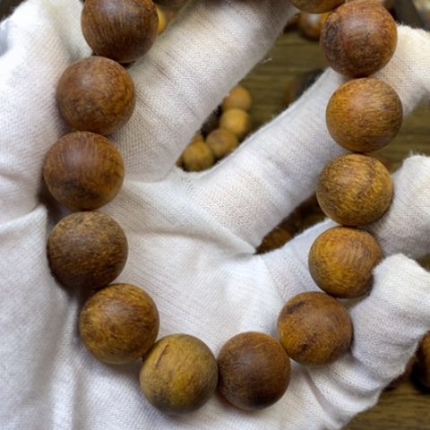 手串贡木1.5橘色龙鳞水波