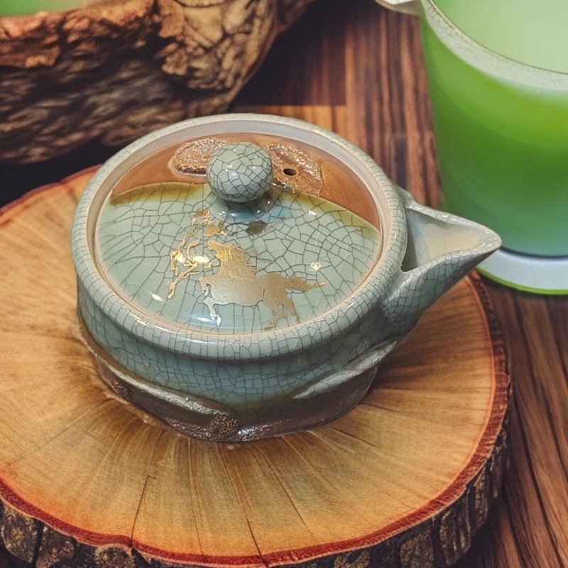 陶瓷茶具 冲茶器 相马烧宝瓶 茶道具纯手工泡壶家用冰裂纹精美